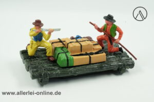 Britains Floss mit Cowboys | Vintage Wildwest-Floß 7418