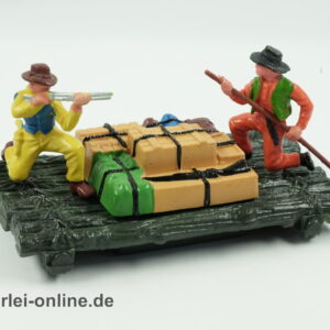 Britains Floss mit Cowboys | Vintage Wildwest-Floß 7418