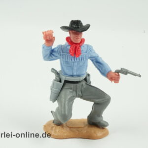 Timpo Toys | Cowboy ,hockend mit Pistolen | Vintage Timpo Toys Steckfigur
