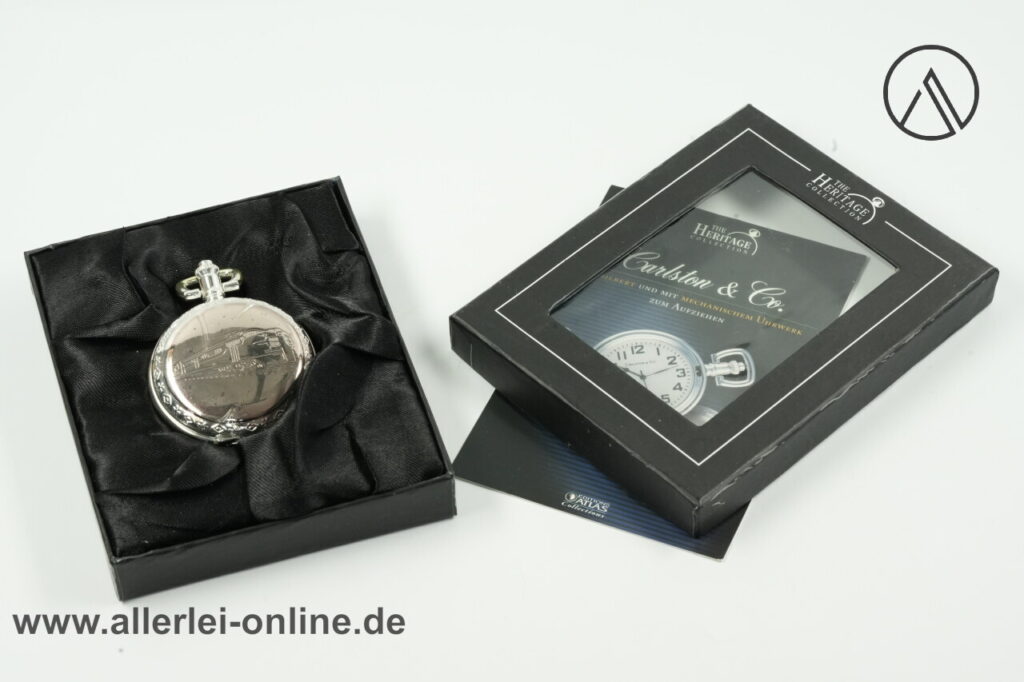The Heritage Collection Taschenuhr Carlston & Co. ,versilbert | Mechanisches Uhrwerk mit Handaufzug