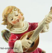 Goebel Porzellan Engel mit Mandoline | Kerzenhalter Figur HX 347
