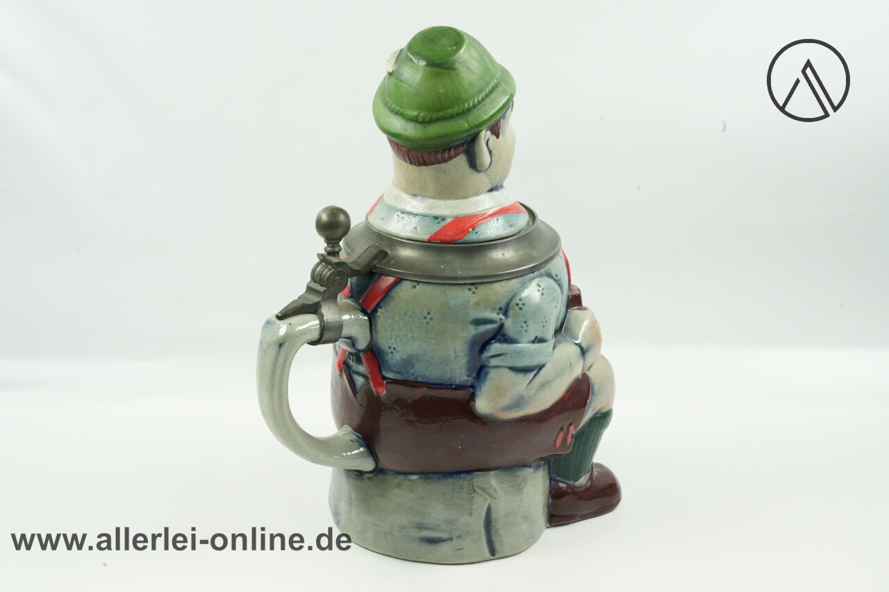 GERZIT Scherzkrug Figurenkrug | GERZ Deckelkrug | Bierkrug mit Zinndeckel GERZIT Scherzkrug Figurenkrug | GERZ Deckelkrug | Bierkrug mit Zinndeckel