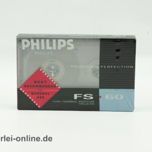 PHILIPS FS 60 | Audio Kassette | Type 1 Normal Position | Music and Voice Leerkassette | NEU/OVP