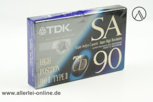 TDK SA90 Leerkassette | Audio-Kassette | IEC II Typ II | NEU/OVP