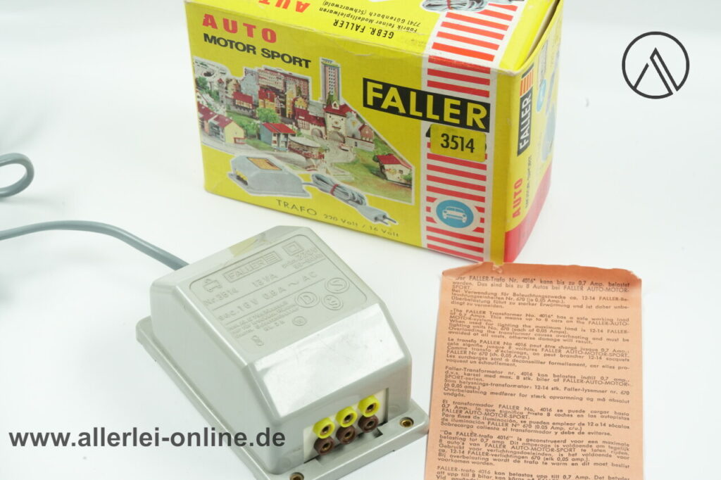 Faller AMS Trafo 3514 | Faller Autorennbahn Transformator mit OVP