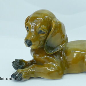 Rosenthal Classic Rose Collection Dachshund | Dackelwelpe Porzellanfigur | Fritz Heidenreich Entwurf