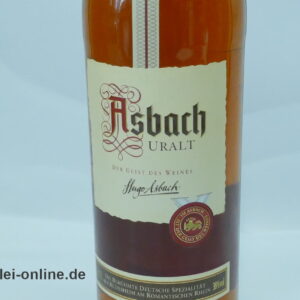 Asbach URALT Weinbrand | Edition 2011 Mäuseturm - 0,7 Liter / 38% vol. Alte Abfüllung
