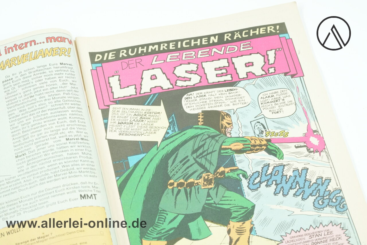 Die Ruhmreichen Rächer Heft Nr.33 | Der Lebende LASER! | CAPTAIN MARVEL so Sterben Verraäter | Vintage Condor Marvel Verlag Comic 3 Die Ruhmreichen Rächer Heft Nr.33 | Der Lebende LASER! | CAPTAIN MARVEL so Sterben Verraäter | Vintage Condor Marvel Verlag Comic 3