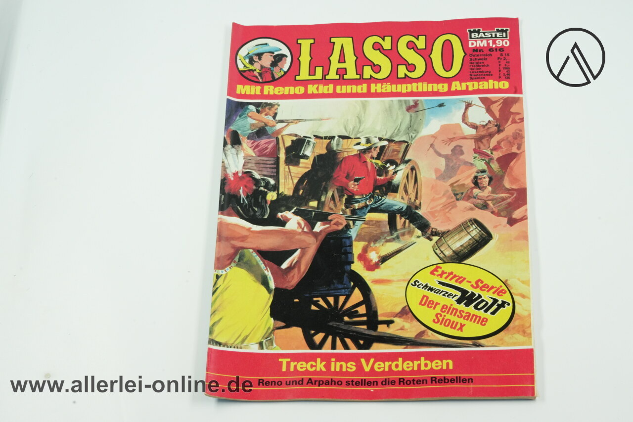 LASSO Comic-Heft Nr. 616 | Mit Reno Kid und Häuptling Arpaho | Vintage Bastei Verlag Comic LASSO Comic-Heft Nr. 616 | Mit Reno Kid und Häuptling Arpaho | Vintage Bastei Verlag Comic