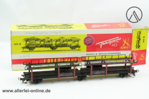 Fleischmann H0 | Fleischmann 1472 B Doppelstock-Autotransportwagen ,unbeladen | 3-Achsiger Bausatz Metall Güterwagen