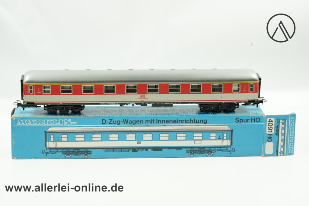 Märklin H0 | Märklin 4091 D-Zug Wagen mit Inneneinrichtung und Beleuchtung | Aüm 201 Personenwagen