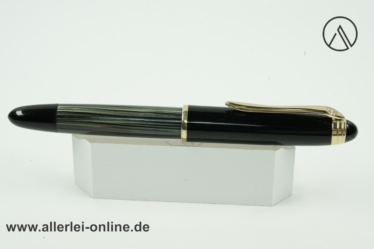 GEHA 790 Füller | Kolben-Füllfederhalter grau-grün/schwarz | GEHA Goldfeder 14K/585er Gold GEHA 790 Füller | Kolben-Füllfederhalter grau-grün/schwarz | GEHA Goldfeder 14K/585er Gold