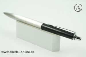 LAMY 225 Kugelschreiber ,schwarz/silber | Vintage Druckkugelschreiber Edelstahl ,strichmattiert