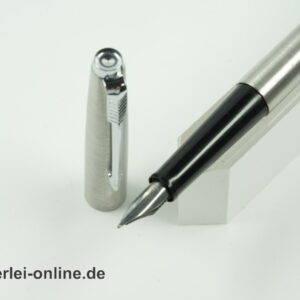 PARKER 15 Patronenfüller Füllhalter | Vintage Steel Fountain Pen - Edelstahl - Made in France