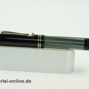 Pelikan 100N Günther Wagner Füller | Pelikan Kolbenfüller - Grün/Grau marmoriert mit 14K/585 Goldfeder "M"