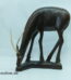 Antilope Holzfigur | Edelholz Gazelle ,massiv Holz Figur 27 cm | Afrikanische Volkskunst Handarbeit