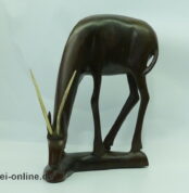 Antilope Holzfigur | Edelholz Gazelle ,massiv Holz Figur 27 cm | Afrikanische Volkskunst Handarbeit 1