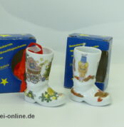 Esachenbach Porzellan | 2Stk. Weihnachts Stiefel | Limitierte Jahresedition | Vintage Porzellan
