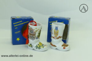 Esachenbach Porzellan | 2Stk. Weihnachts Stiefel | Limitierte Jahresedition | Vintage Porzellan