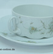 Rosenthal Classic Rose | Porzellan Suppentasse mit Unterteller | Monbijou Grüne Ranke 1
