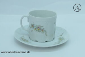 Rosenthal Classic Rose | Porzellan Kaffeetasse mit Untertasse | Monbijou Grüne Ranke