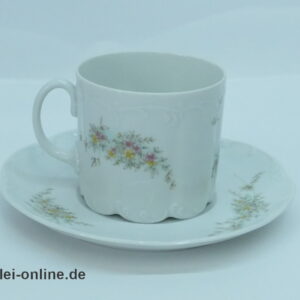 Rosenthal Classic Rose | Porzellan Kaffeetasse mit Untertasse | Monbijou Grüne Ranke