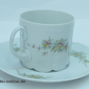 Rosenthal Classic Rose | Porzellan Kaffeetasse mit Untertasse | Monbijou Grüne Ranke 1