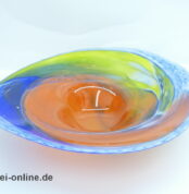 Glashütte / Kristallmanufaktur Monika Riedl | Glasschale/ Obstschale | Signiert Riedl Glaskunst 2003