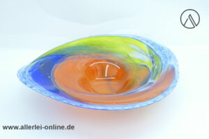 Glashütte / Kristallmanufaktur Monika Riedl | Glasschale/ Obstschale | Signiert Riedl Glaskunst 2003