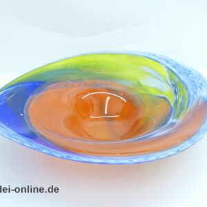 Glashütte / Kristallmanufaktur Monika Riedl | Glasschale/ Obstschale | Signiert Riedl Glaskunst 2003