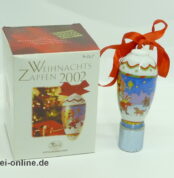 Hutschenreuther Porzellan Zapfen | Weihnachts Zapfen 2002 Der Christbaum ist da | Kerst Pegel | Vintage Porzellan Zapfen
