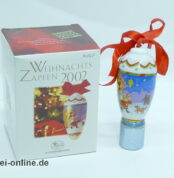 Hutschenreuther Porzellan Zapfen | Weihnachts Zapfen 2002 Der Christbaum ist da | Kerst Pegel | Vintage Porzellan Zapfen 1
