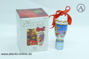 Hutschenreuther Porzellan Zapfen | Weihnachts Zapfen 2002 Der Christbaum ist da | Kerst Pegel | Vintage Porzellan Zapfen 1