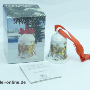 Hutschenreuther Porzellan Glocke | Nordpol Weihnachtsglocke 1992 | Im Gasthaus Zur Gans | Vintage Porzellanglocke