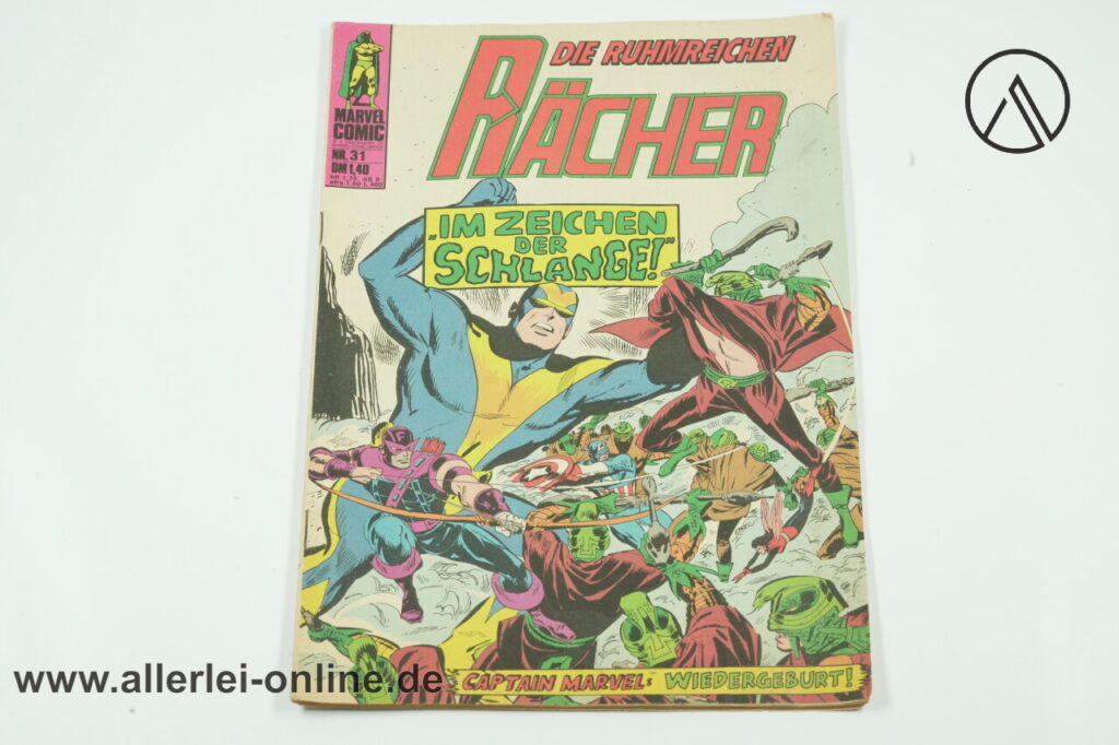 Die Ruhmreichen Rächer Heft Nr.31 | Im Zeichen der Schlange! | CAPTAIN MARVEL s Wiedergeburt | Vintage Condor Marvel Verlag Comic