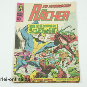 Die Ruhmreichen Rächer Heft Nr.31 | Im Zeichen der Schlange! | CAPTAIN MARVEL s Wiedergeburt | Vintage Condor Marvel Verlag Comic