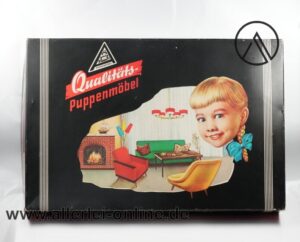 Fritz Altmann Puppenmöbelfabrik | Schlafzimmer | Puppenstubenmöbel in OVP 50er Jahre