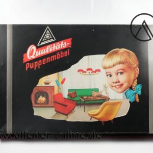 Fritz Altmann Puppenmöbelfabrik | Schlafzimmer | Puppenstubenmöbel in OVP 50er Jahre