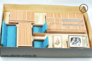 Fritz Altmann Puppenmöbelfabrik | Wohnzimmer | Puppenstubenmöbel 6er Jahre | mit Original Karton