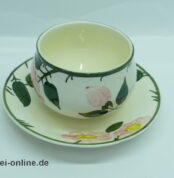 Villeroy & Boch Wildrose | Sauciere / Soßenschüssel mit festem Unterteller