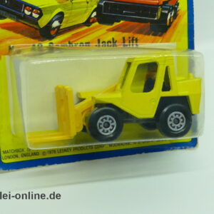 Matchbox Superfast No. 48 Sambron Jack Lift auf Blisterpackung