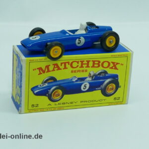Matchbox Lesney England | Series 1-75 - No. 52 | BRM Racing Car ,blau Rennwagen mit OVP