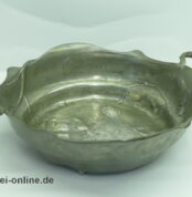Antike ORIVIT Zinn Schale | Jugendstil Zinn Schale mit Tulpen- Blatt Dekor